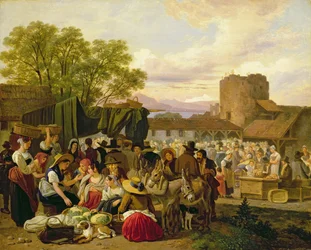 Een Italiaanse marktscène